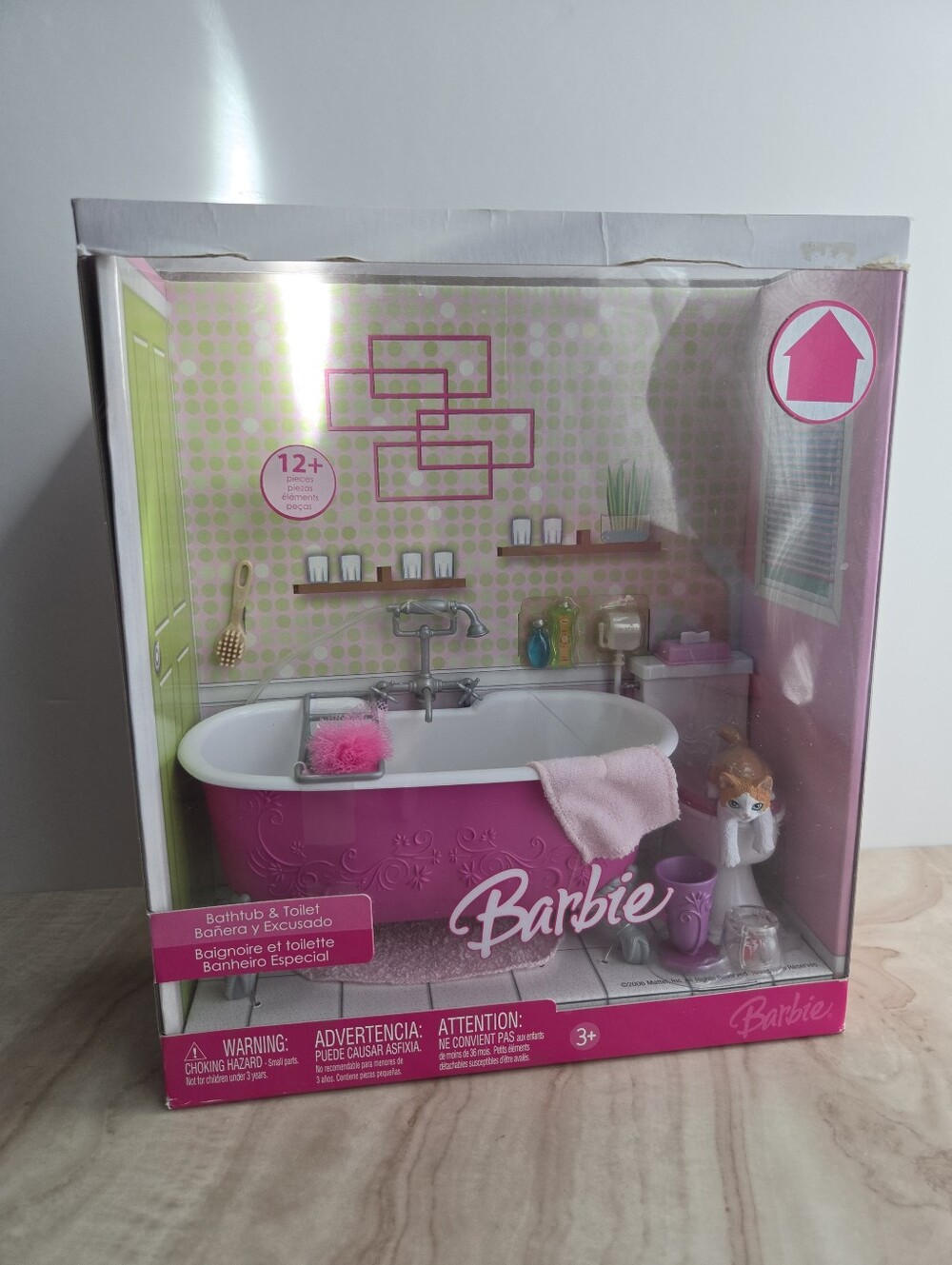 Barbie 2006 Bathtub And Toilet Display Set Mattel